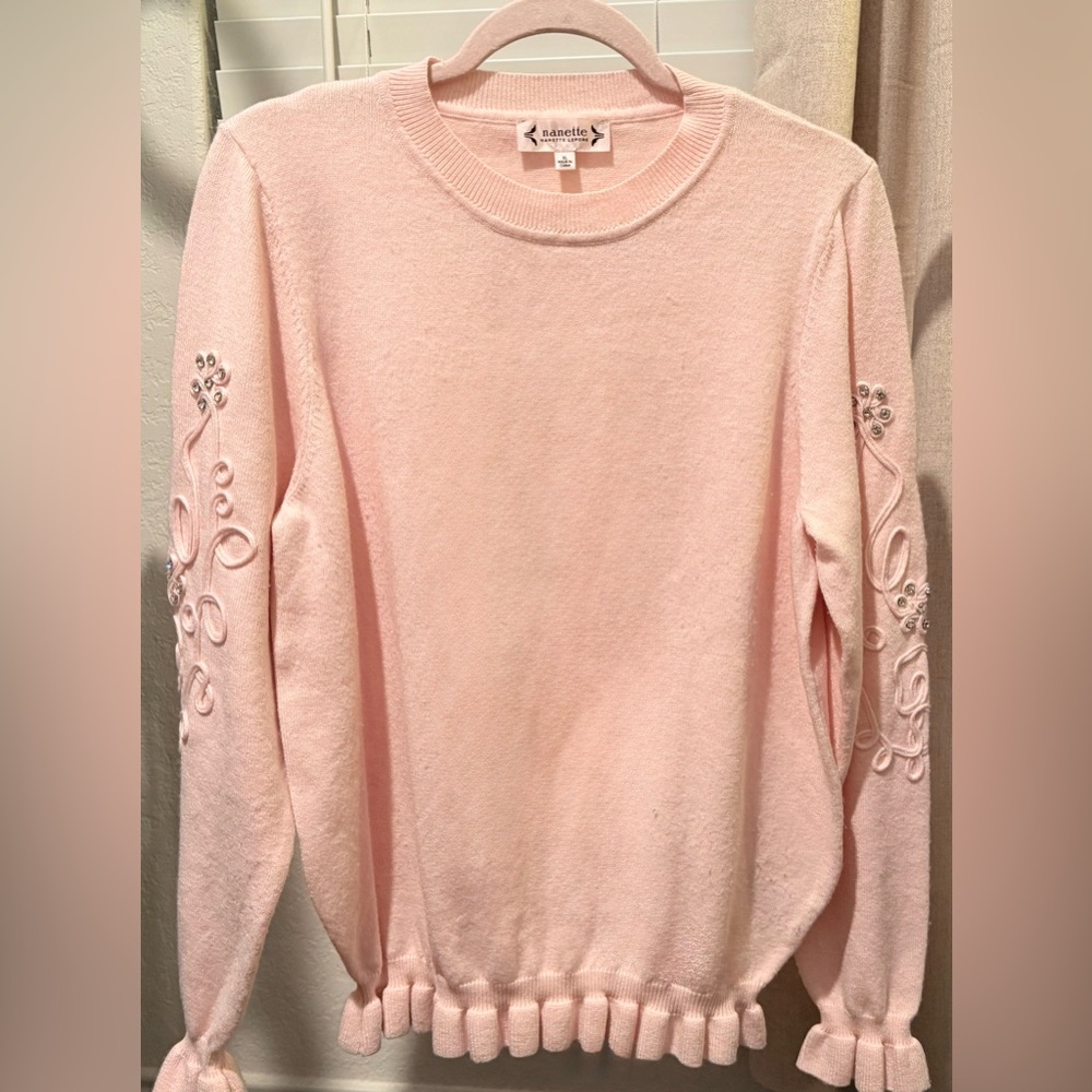 Nanette Lepore Soft Pink Knit Top